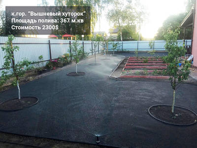 Монтаж системи поливу на околицях столиці