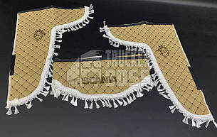 Шторки екошкіра "SCANIA" Бежеві PREMIUM