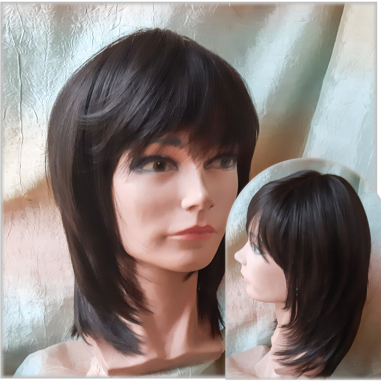 Перука каскад італійка з термоволокна шоколадний EVRO 100t- 6, фото 1