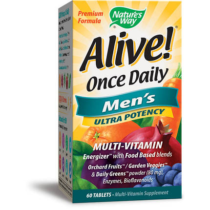 Вітаміни для чоловіків Nature's Way, Alive! Once Daily Men's Multi-Vitamin 60 таб., фото 3