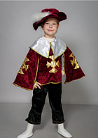 Костюм мушкетера для мальчика со шляпой р. 32-38 Бордовый