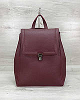 Женская сумка рюкзак из качественной эко-кожи цвет бордовый