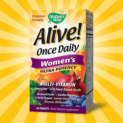Вітаміни для жінок Nature's Way, Alive! Once Daily Women's Ultra Potency 60 таб., фото 3