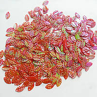 Паєтки Листочки червоні 5 грамів