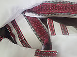 Комплект декоративних подушок Ukrainian Pattern 6шт молочний з червоним (п_0060), фото 3