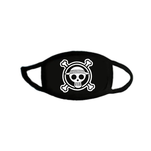 Маска на обличчя Бафф K-Pop Піратський череп Black Чорна