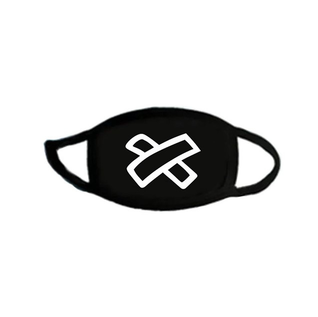 Маска на обличчя Бафф K-Pop Я молчу Black Чорна