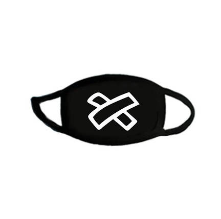 Маска на обличчя Бафф K-Pop Я молчу Black Чорна, фото 1