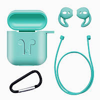 Чехол для AirPods - 4 предмета T7122246 Бирюзовый