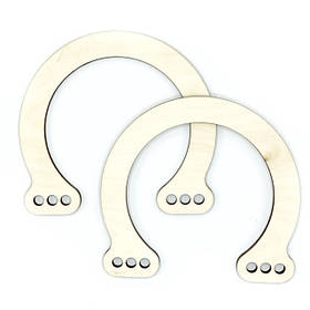 Ручки для сумки з фанери у формі підкови