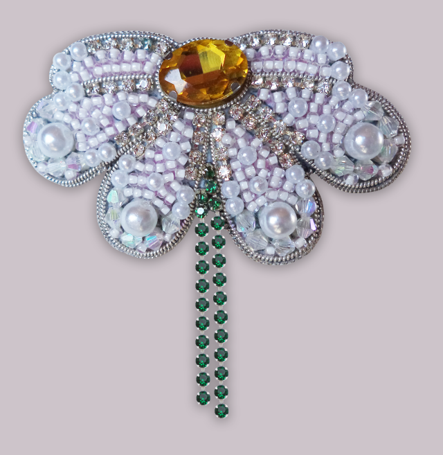 Набір для виготовлення броші з бісеру Ромашка  АБН-026