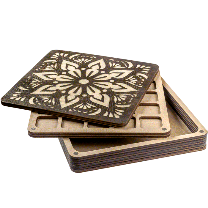 Органайзер для бісеру багатоярусний із кришкою FLZB-088, фото 1