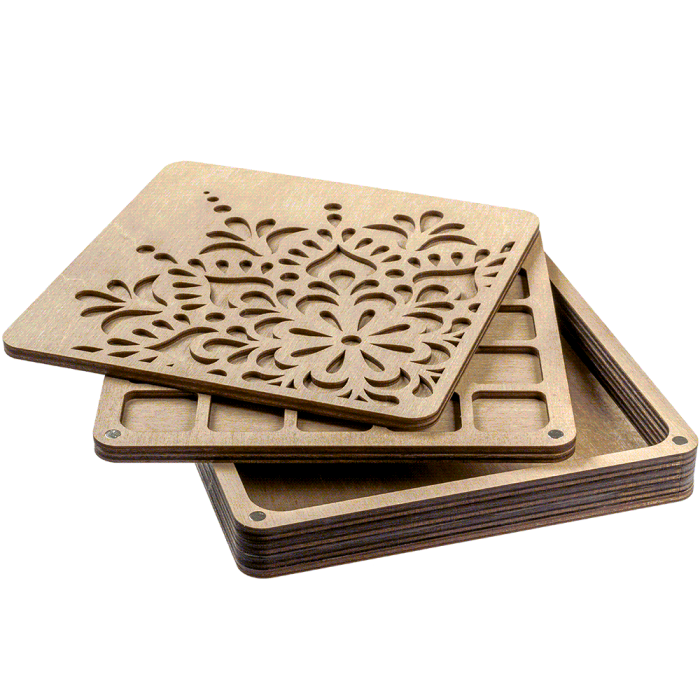 Органайзер для бісеру багатоярусний із кришкою   FLZB-089