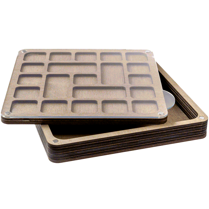 Органайзер для бісеру багатоярусний із кришкою FLZB-090, фото 1