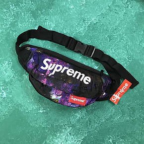 Сумка на пояс Бананка Барыжка Supreme Супрім Космос Фіолетова, фото 1