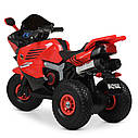 Дитячий мотоцикл M 4216 EL-3, музика, світло, EVA колеса, шкіряне сидіння, червоний, фото 5