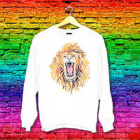Світшот з принтом Лев жовтий Push IT