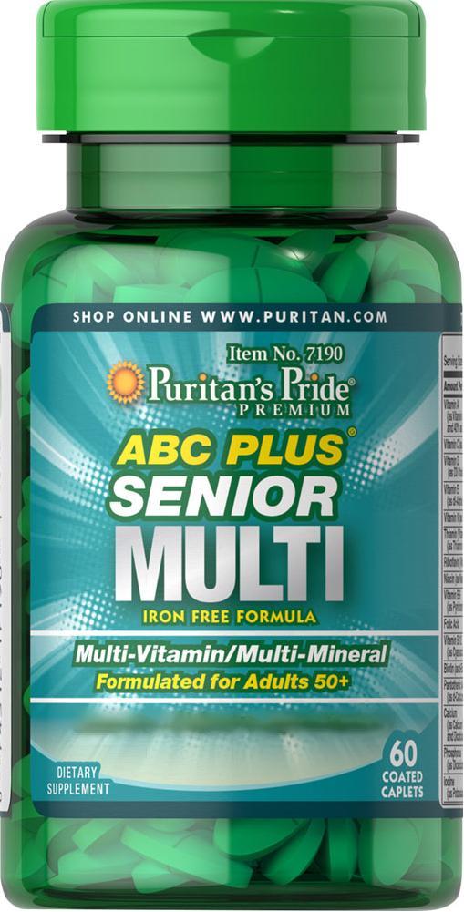 Витамины 50+ ABC Plus® Senior Multivitamin Multi-Mineral Formula 60 каплет