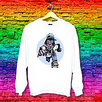 Світшот з принтом Мавпа на скейтборді Push IT