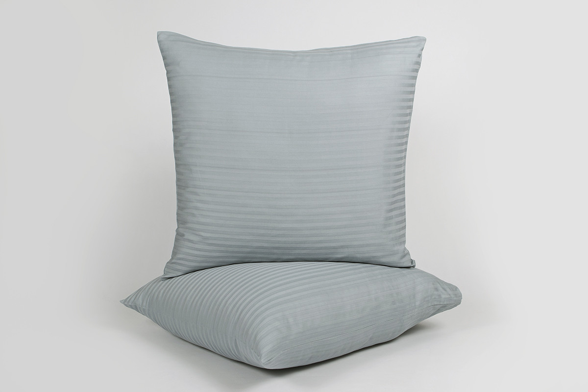 Наволочка Lotus Готель - Сатин Страйп 1*1 сірий 70*70 (1 шт) оптом, фото 1