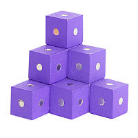 Деревянная игрушка Магнитные кубики фиолетового цвета, 10 шт. , развивающие товары для детей.