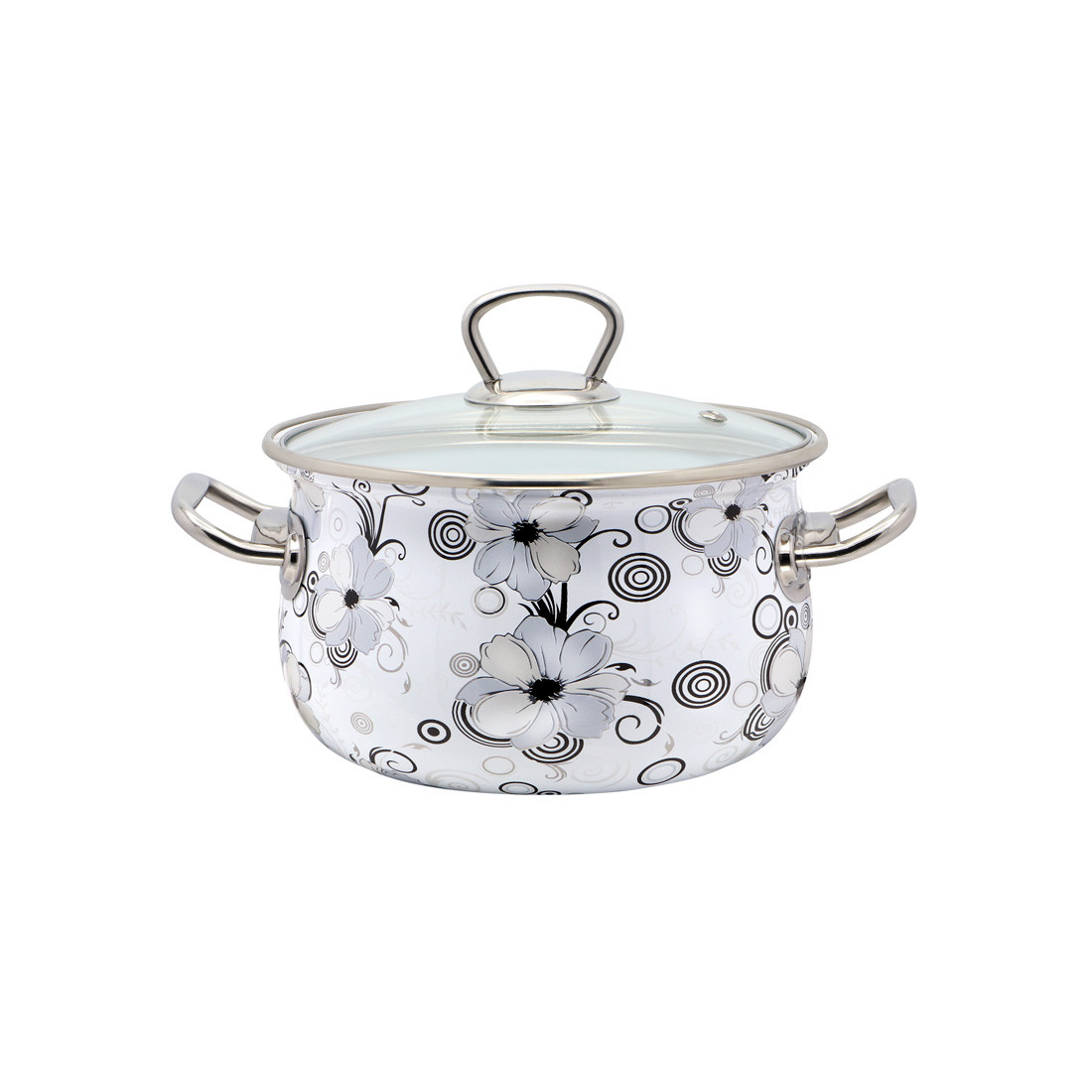 Каструля емальована 2,1 л "Мереживо" 1279