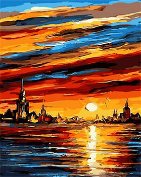 Картина за номерами 40х50 см Mariposa Чарівний захід сонця Художник Афремов Леонід (Q 1689)