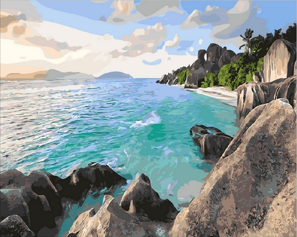 Картина за номерами 40х50 см Mariposa Карибський берег (Q 1897)