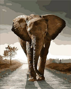 Картина за номерами 40х50 см Mariposa Королівський слон (Q 1975)