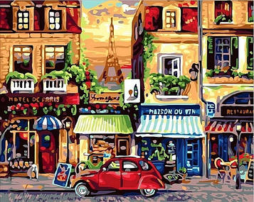 Картина за номерами 40х50 см Mariposa Вулички Парижа (Q 2072)
