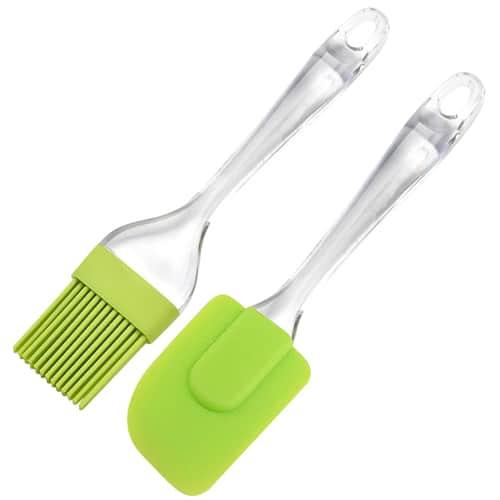 Силіконова лопатка з пензликом Silicone Spataula + Silicone Brush