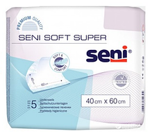Одноразові пелюшки Seni Soft Super 40х60 см 5 шт