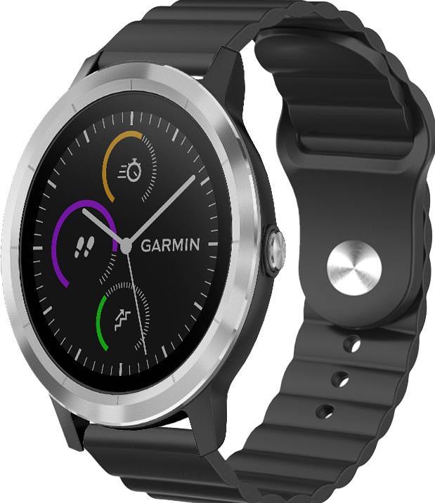 Ремінець Wave для Garmin Vivoactive 3 Black (Гармин Вивоактив 3)