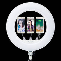 Кільцевий світильник, Yidoblo QS-480D LED зі стійкою світло кільце лампа 480 світлодіодів 18" 45 см 98W Bi-color, фото 2