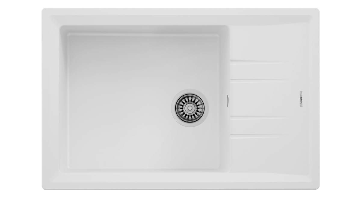 Гранітна мийка Тека STONE 60 S-TG 1B 1D 7850 біла, фото 1