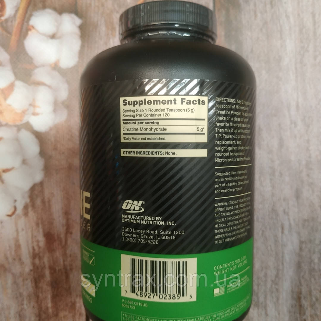Optimum Nutrition Creatine 600g ON Micronized Powder 600 грамм креатин ...