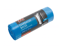 Пакети для сміття PRO service Standard, 60 л, 60x80 см, 8 мкм, сині, 40 шт