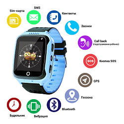 Smart годинник дитячі з GPS Q528 + камера, blue