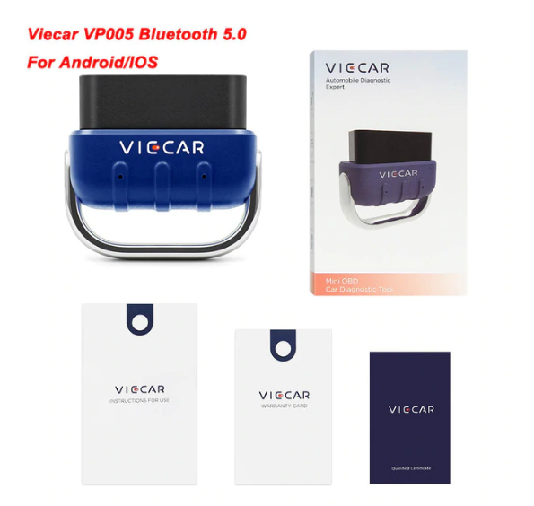 Діагностичний сканер Viecar VP005 ELM327 V2.2 Bluetooth 5.0 для Android/iOS