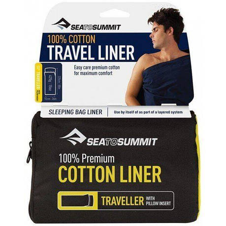 Вкладиш в спальник Sea to Summit Cotton Liner Traveller Sea Foam, (STS AYHAOSSF), фото 1