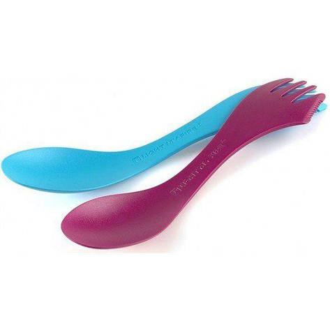 Набір з 2-х ложок Light My Fire Spork original 2-pack (LMF 4124,2-pack) Fuchsia / Cyan Blue, фото 1
