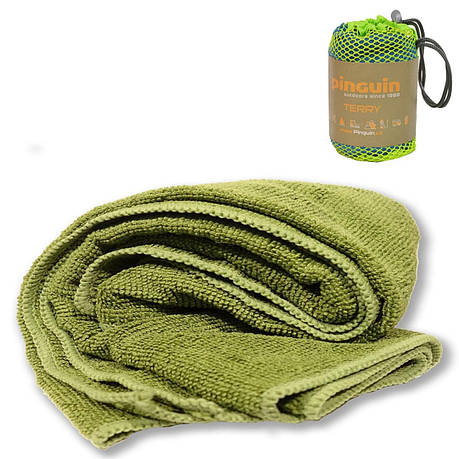 Рушник Pinguin Terry towel Olive, S, фото 1