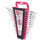 Ключі комбіновані набір 15 шт 6-22мм CrV Intertool HT-1204, фото 3