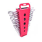 Ключі комбіновані набір 15 шт 6-22мм CrV Intertool HT-1204, фото 5