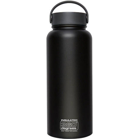 Термофляга 360 Degrees Wide Mouth Insulated 1 л Black, фото 1