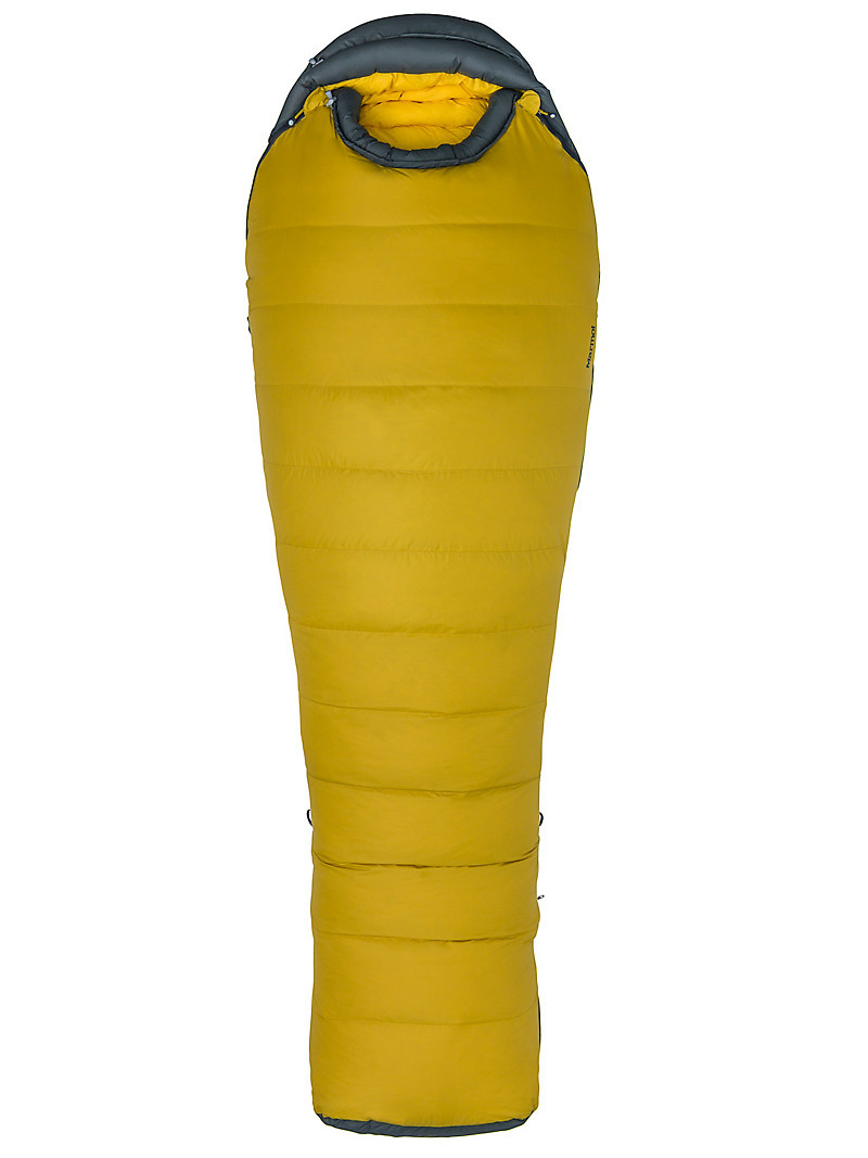 Пуховий спальник Marmot Wind River Golden Palm / Dark Steel, Ліва