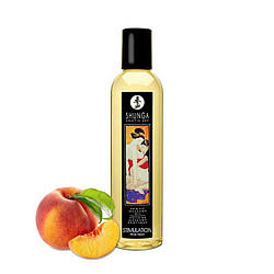 Масажне масло Shunga Stimulation - Peach (250 мл) натуральне зволожуючий