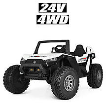 Дитячий електромобіль джип двомісний Bambi M 4170EBLR-1 (MP3, SD карта, USB, мотори 24V4x76W, акум.2x12V7AH), фото 5
