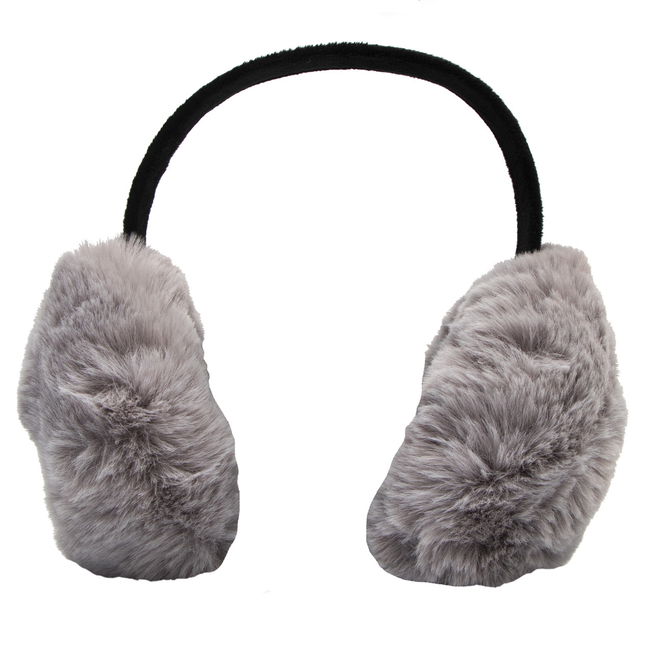 Меховые наушники детские теплые из эко меха, 19,5x14,8x14 см, серые ...