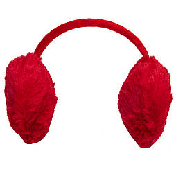Хутряні навушники дитячі, теплі з еко хутра, 13x11.5x10,5 см, червоні (240103)